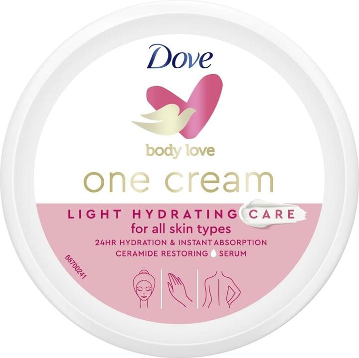 Dove Body Love ( Light Hydration Care ) 250 ml Moisturising Face and Body Cream (Body cream, Body lotion, 250 ml)