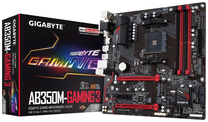 Gigabyte GA-AB350M-Gaming 3 (AM4, AMD B350, mATX)