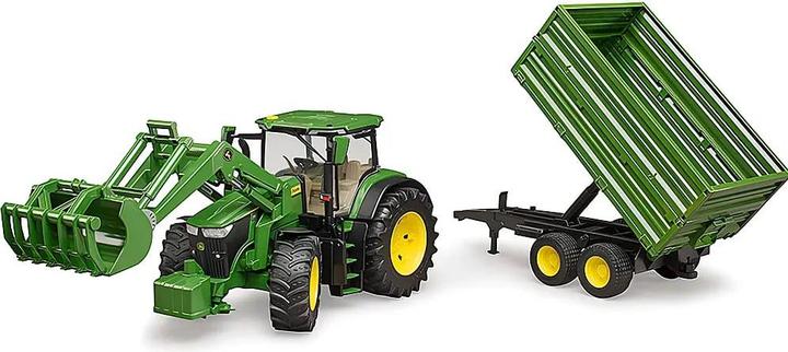 Actual product image Bruder John Deere 7R 350 with front loader & trailer