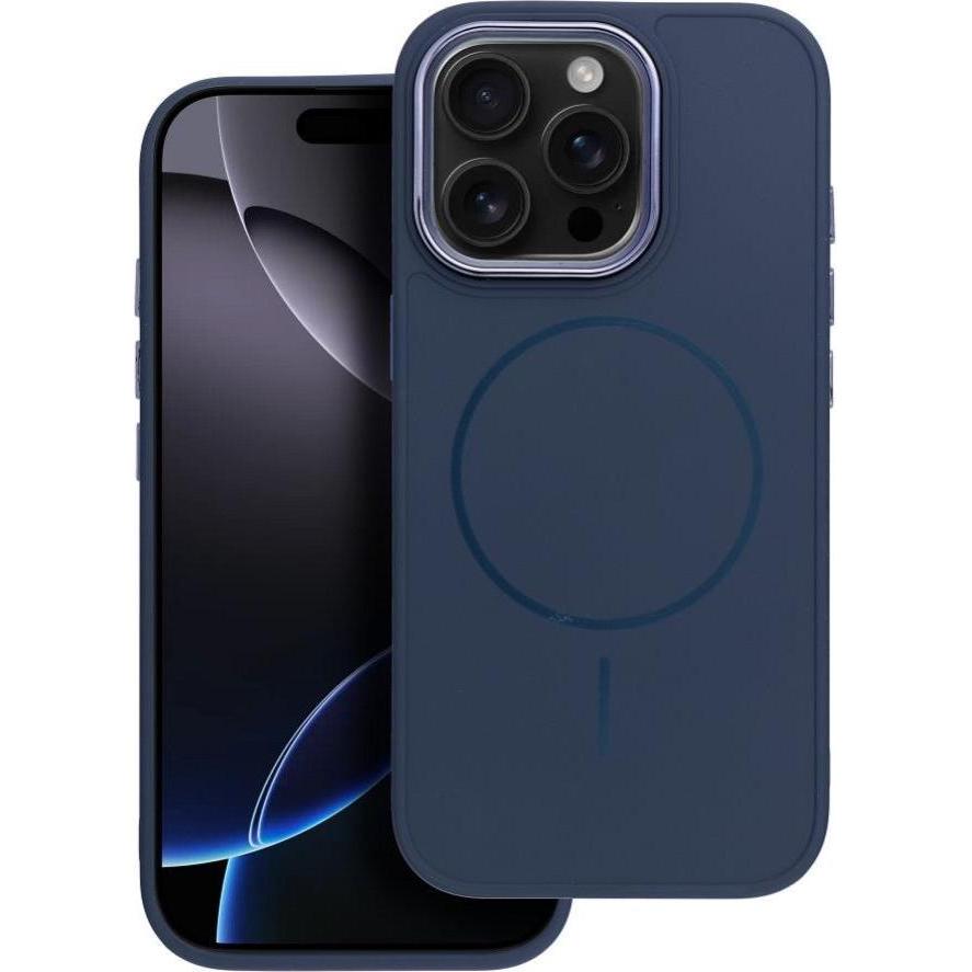 OEM Back panel cover FRAME MAG COVER Case compatible with MagSafe for IPHONE 13 navy blue (Apple iPhone 13), Cover smartphone, Blu