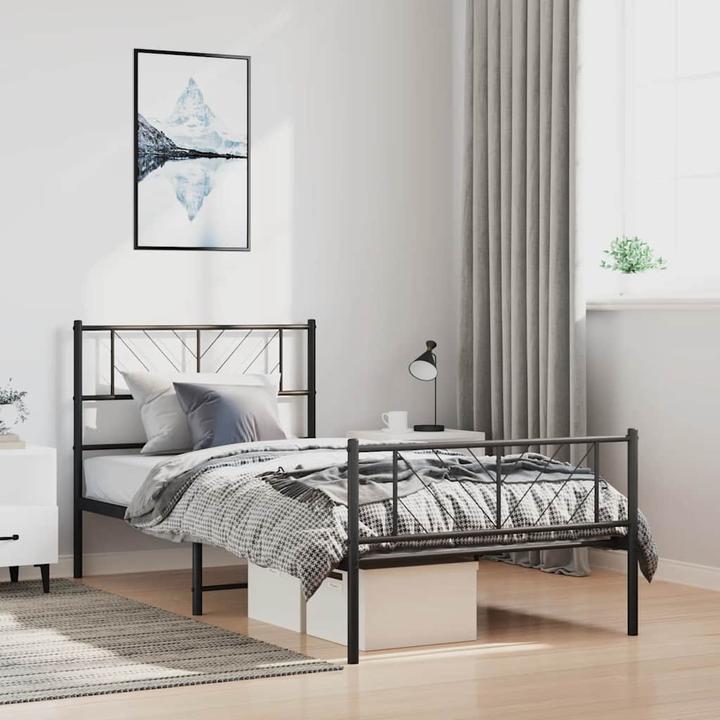 Produktbild vidaXL Metall Bettgestell (100 x 190 cm)