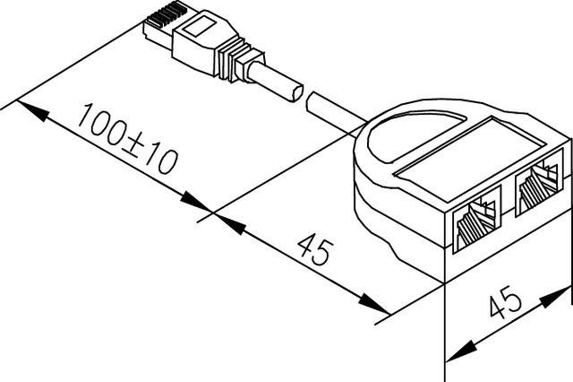 Actual product image Telegärtner Teleg "rtner ISDN T-adapter for socket side