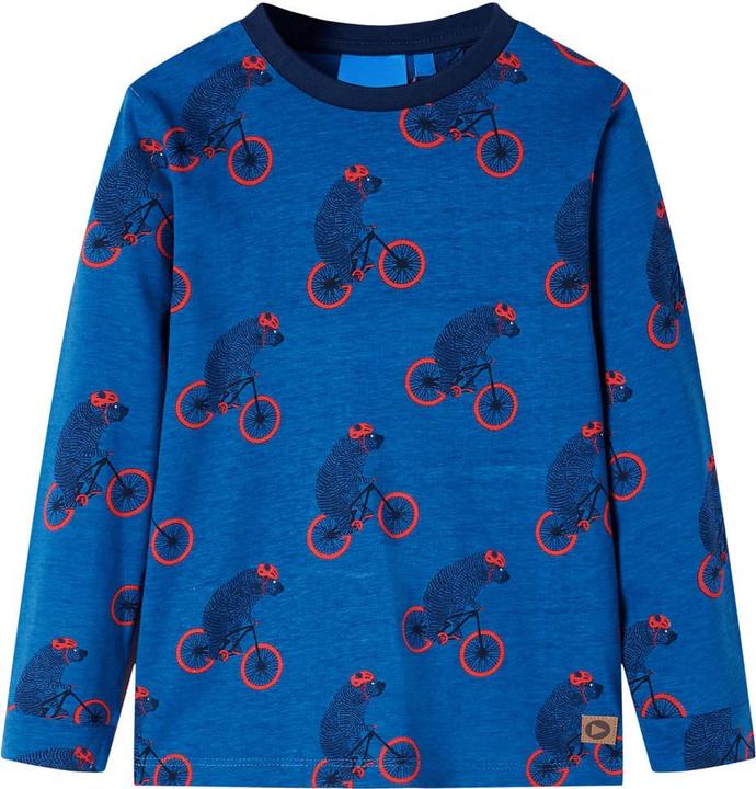 Produktbild vidaXL Kinderpyjama mit Langen Ärmeln Petrolblau 128,Material (128)