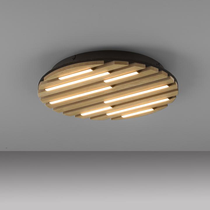 Produktbild Just Light LED Deckenlampe AKUSTIK Holz Akustikpanel mit Echtholzfurnier Eiche (1700 lm)