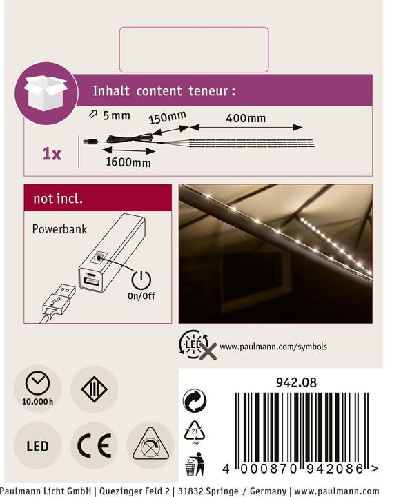 Actual product image Paulmann Mobile Parasol Light (30 lm, IP20)
