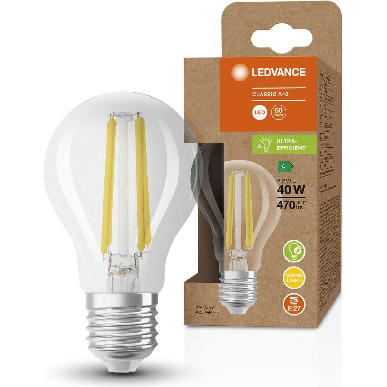 Thumbnail - Ledvance, Leuchtmittel, LED-Lampe (E27, 2.20 W, 470 lm, 1 x, A)