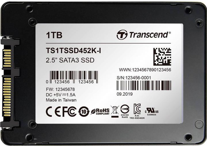 Produktbild Transcend Interne SATA SSD 6.35 cm (2.5 Zoll) SSD452K I 1 TB 6 Gb/s Retail (1000 GB, 2.5")