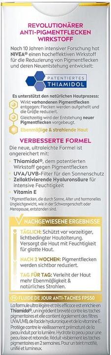 Nutritional values and ingredients NIVEA Cellular Luminous630 (40 ml, Day cream, SPF 50)