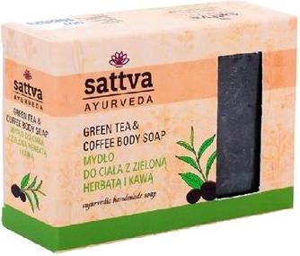 Immagine prodotto Sattva Ayurveda SATTVA Mydło do ciała w kostce z Zieloną Herbata i Kawą 125g (Sapone duro)