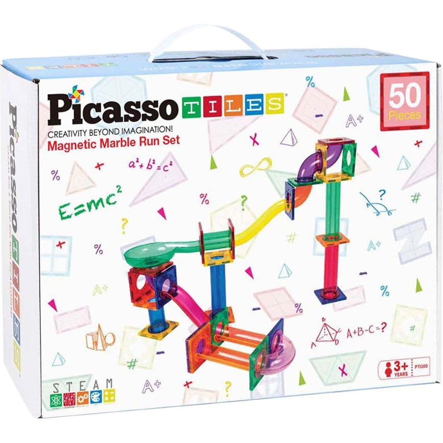 PicassoTiles Picasso Tiles - Marble run set (50 pcs) (PTG50) (PTG50)