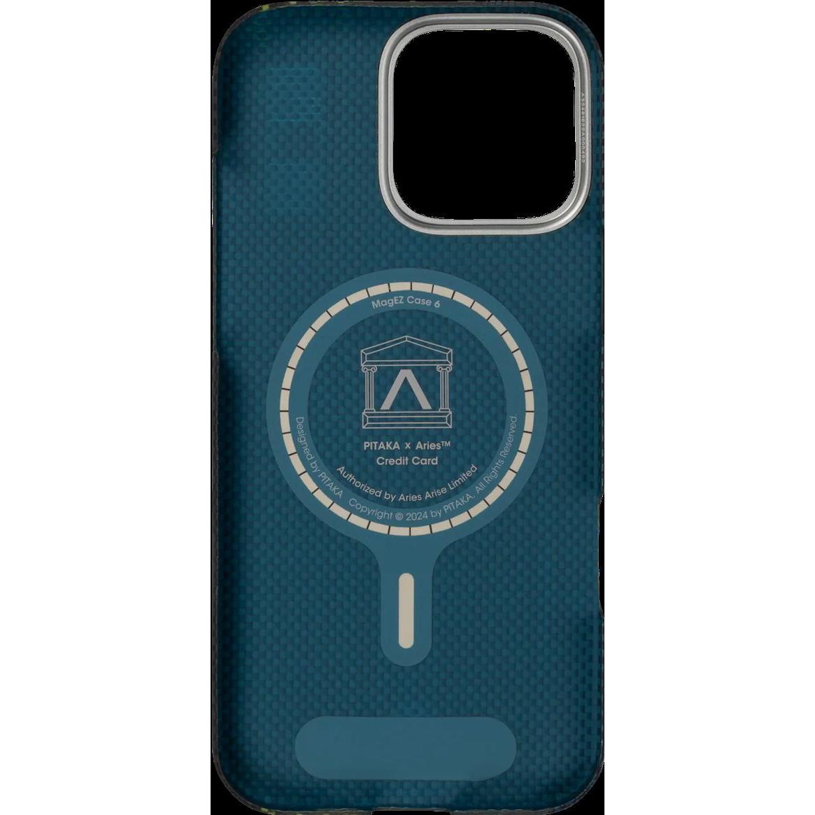 Pitaka Aries Tactile Woven Case (Apple iPhone 16 Pro), Smartphone Hülle, Schwarz