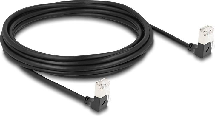 Actual product image Delock RJ45 network cable Cat.6A S/FTP Slim 90° bottom / bottom (S/FTP, CAT6a, 5 m)