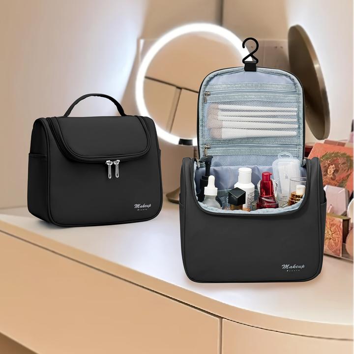 Actual product image Only-Bags.Store Casual Style grosse Kapazität Kosmetikkoffer, Nylon Kulturtasche mit mehreren Taschen, langlebig (9.80 l)