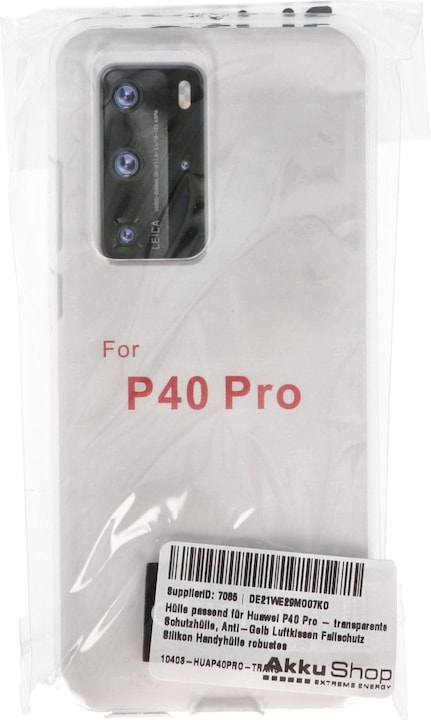 Produktbild AccuCell Hülle Huawei P40 Pro - transparente Schutzhülle (Huawei P40 Pro+)