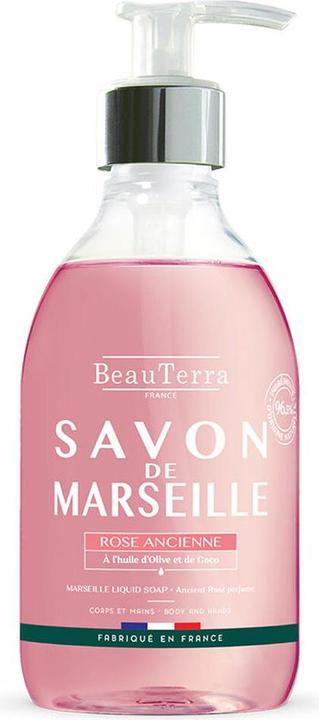 BeauTerra savon liquide Marseille roos ancienne liq (Vloeibare zeep, 300 ml)