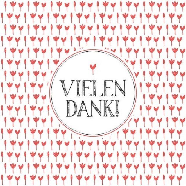 ppd Tovaglioli Grazie mille! 33cm x 33cm (20 x)