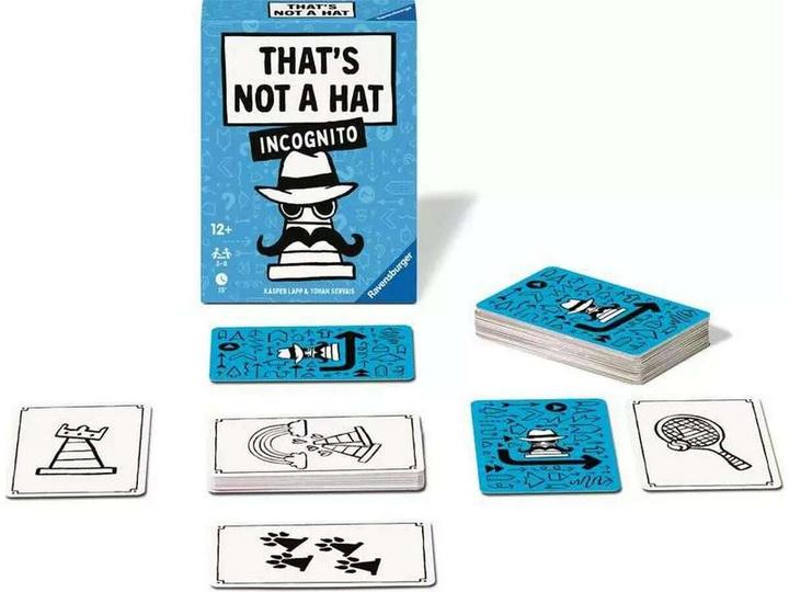 Actual product image Ravensburger 24685 That's not a hat - Incognito - Party game, card game for 3-8 people (Dutch, English, French, German, Italian, Multilingual, Portuguese, Spanish, 3 - 8 Players)