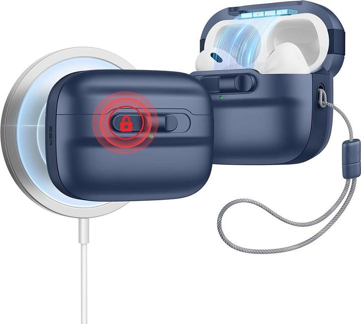 ESR - Pulse Magnetic HaloLock - Apple AirPods Pro 1 / 2 - Dark Blue (Manchon pour casque d'écoute)