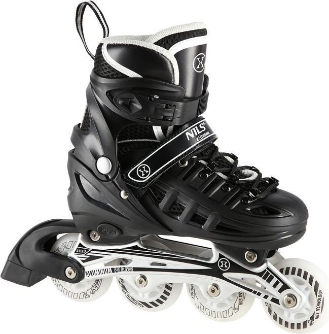 Nils NH10905 4in1 LED NERO TAGLIA M. M(35-38) PATTINI INLINE CON DIM. LAMA DA HOCKEY ESTREMA (35, 36, 37, 38)