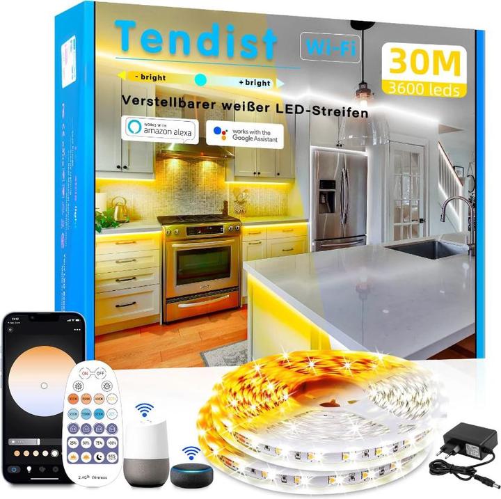 Image du produit Lumina Swiss 30m Set SmartLED Blanc (Blanc neutre, Blanc froid, Blanc chaud, 3000 cm, Intérieur)