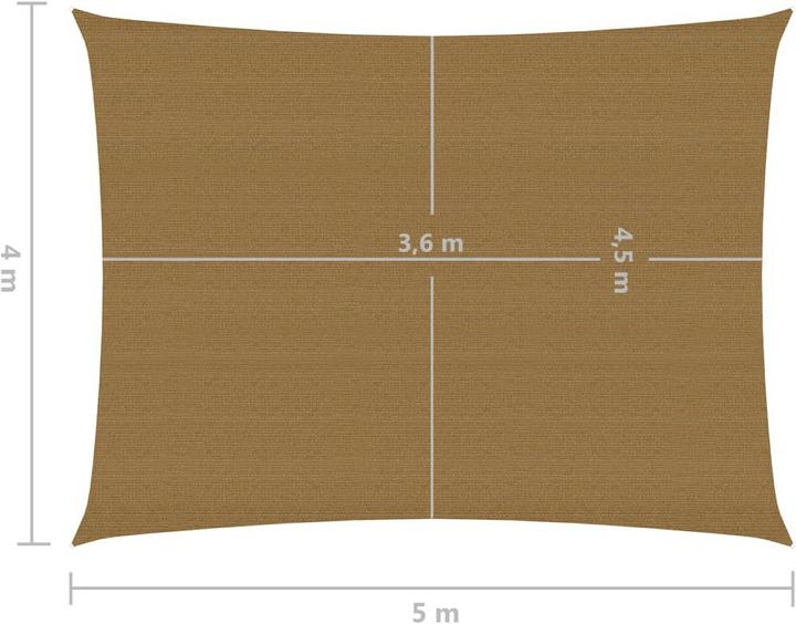 Image du produit vidaXL Voile d'ombrage (4 x 5 m)