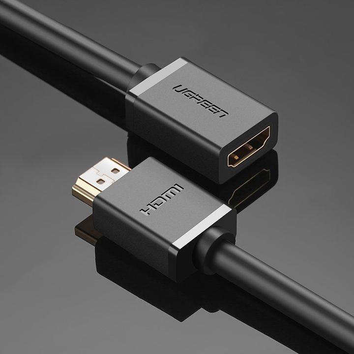 Produktbild Ugreen HDMI male to HDMI female cable HD107, FullHD, 3D, 0.5m (black) (0.50 m, HDMI, 1.4)