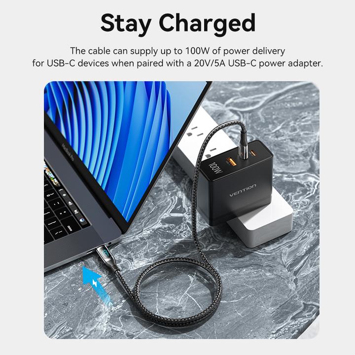 Actual product image Vention Taybav (1.20 m, USB 2.0, 100 W)