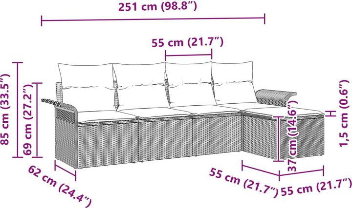Produktbild vidaXL Gartensofa-set
