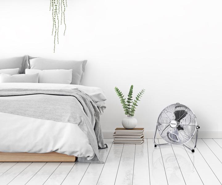 Actual product image Bestron Floor fan, retro, chrome