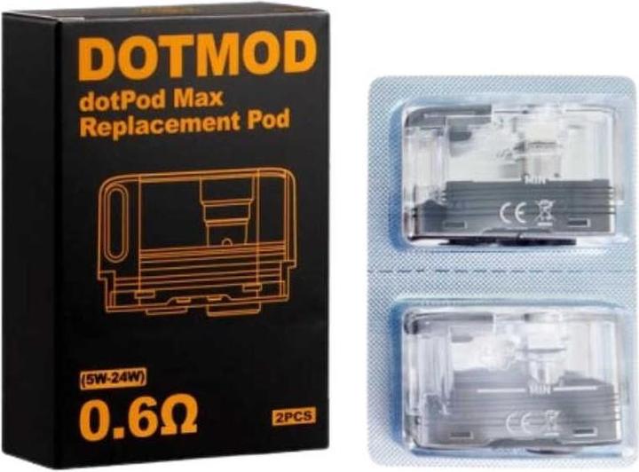 Actual product image Dotmod dotPod Max Replacement Cartridge 5ml 0.6Ohm (2x)