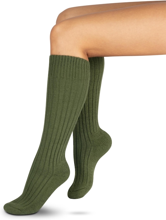 Actual product image Normani 3 pairs of outdoor knee socks ARMY (pack of 3, 35 - 38)