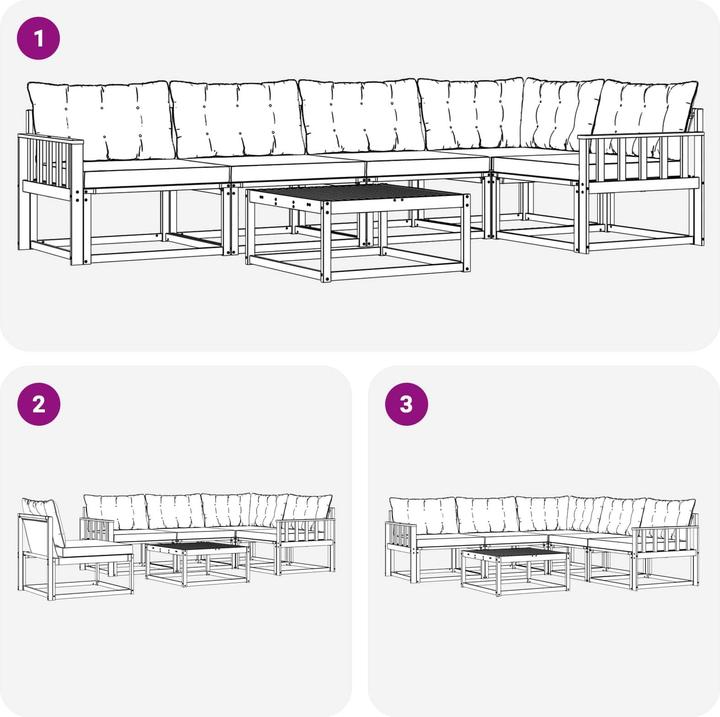 Produktbild vidaXL Outdoor-Sofa