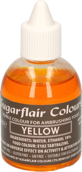Produktbild Sugarflair Airbrush-Farbstoff - Gelb (60 ml)
