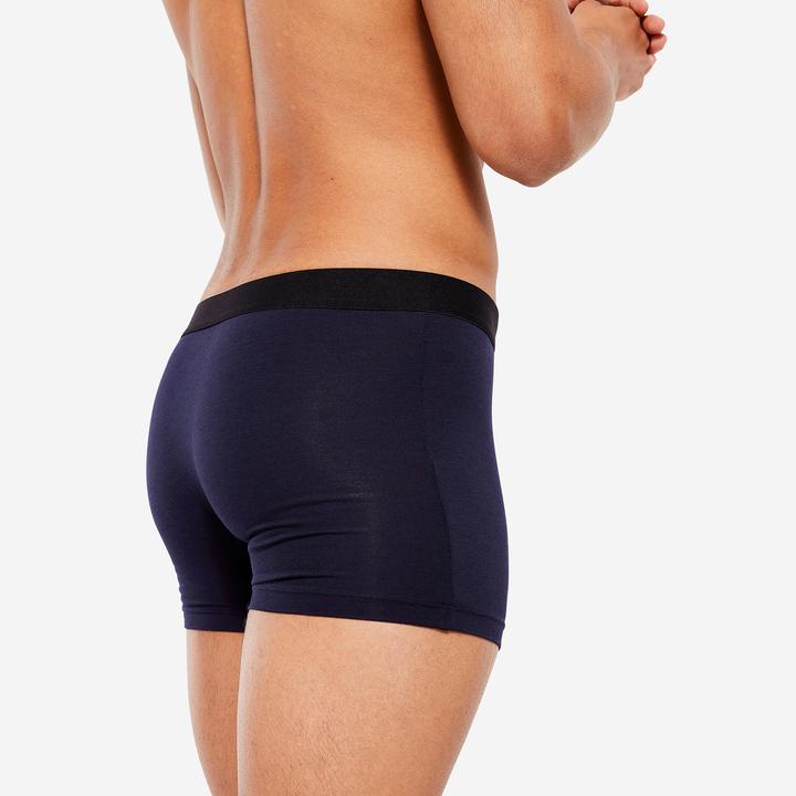 Immagine prodotto Domyos Boxer da uomo in cotone confezione da 3 pezzi - nero/grigio/blu (3XL, confezione da 3)