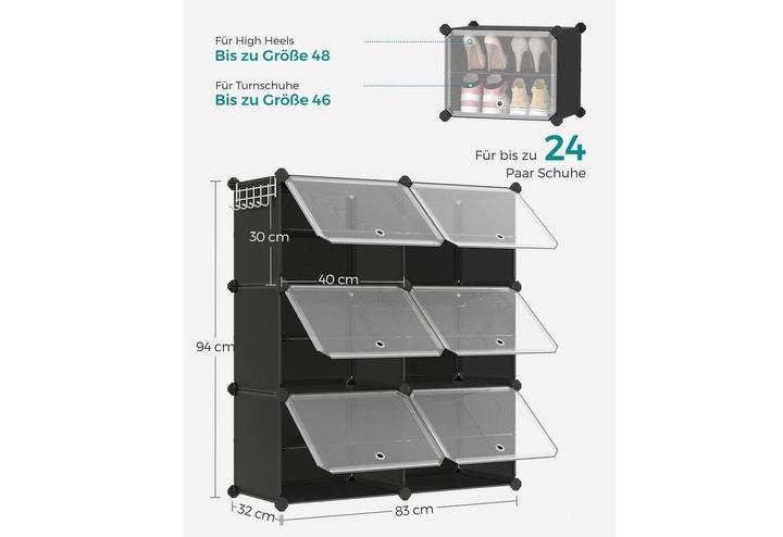 Actual product image Songmics Shoe boxes (124 x 32 x 94 cm)