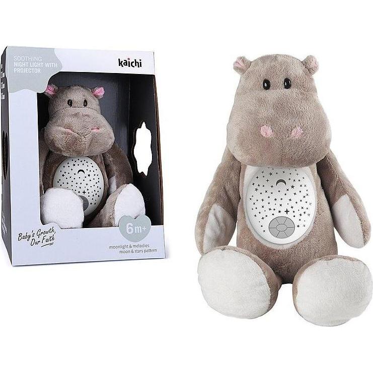 No Name Hipopotam pluszowy z projektorem (20 cm)