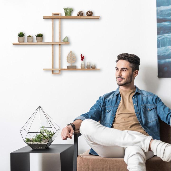 Actual product image Relaxdays Wandregal (80 x 9 x 56 cm)