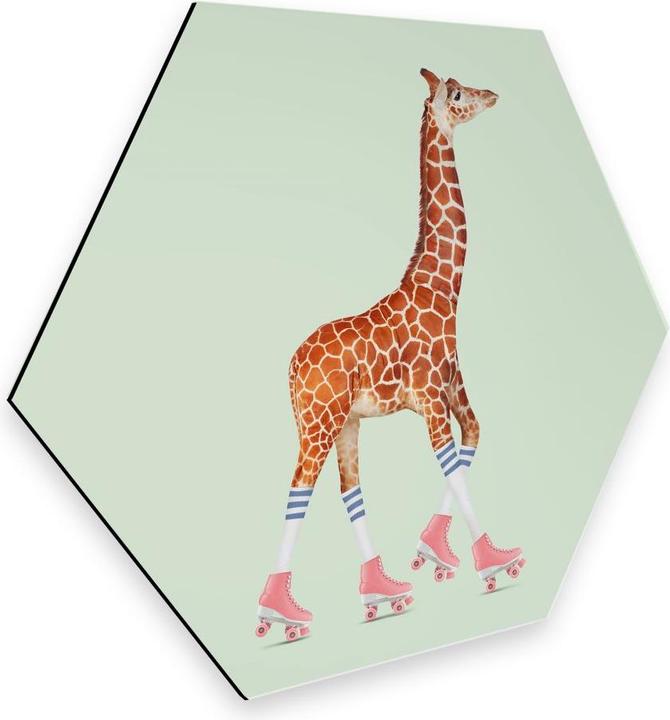 Produktbild Trenddeko Rollerskating Giraffe (35 x 30 cm)