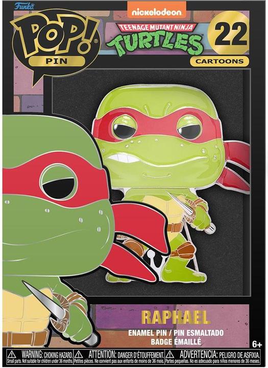 Actual product image Funko TEENAGE MUTANT NINJA TURTLES - Pop Large Enamel Pin N° 22 - Raphael