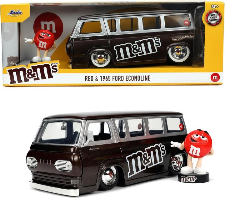 Productafbeelding Jada M&M's Rood 1965 Ford Econoline Van 1:24