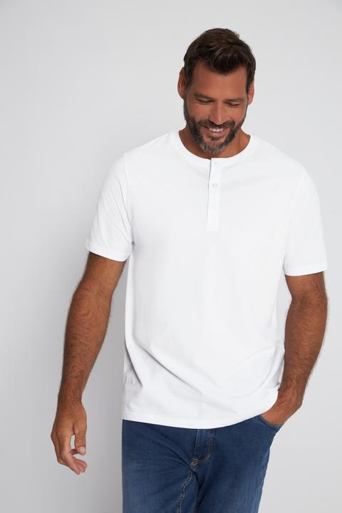 Produktbild JP1880 Henley, Basic, Knopfleiste, Halbarm, bis 7 XL (XXL)
