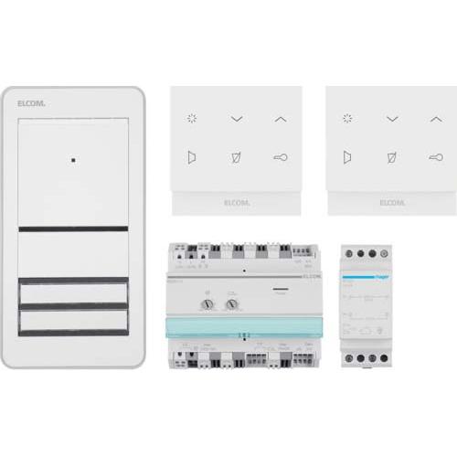 Elcom, Klingel + Türsprechanlage, ELCO REP112Y HOME AudioSet 2 Teilnehmer AP 2D AuÃenst. ws/Innenst. TOUCH polarwe