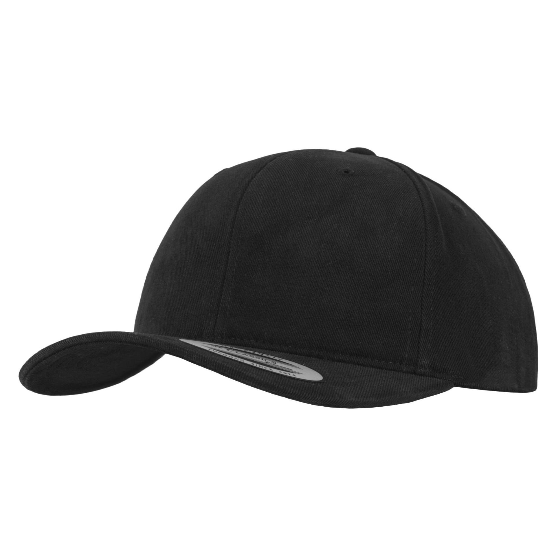 Flexfit, Unisex, Cap, Brushed Cotton Twill Mid-Profile, Schwarz, (One Size)