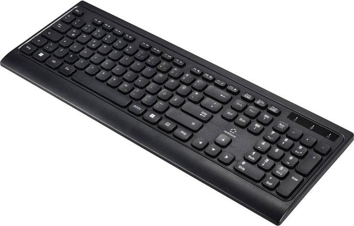 Renkforce RF-5799534 Kabellos Tastatur Deutsch, QWERTZ Schwarz (DE, Kabellos)