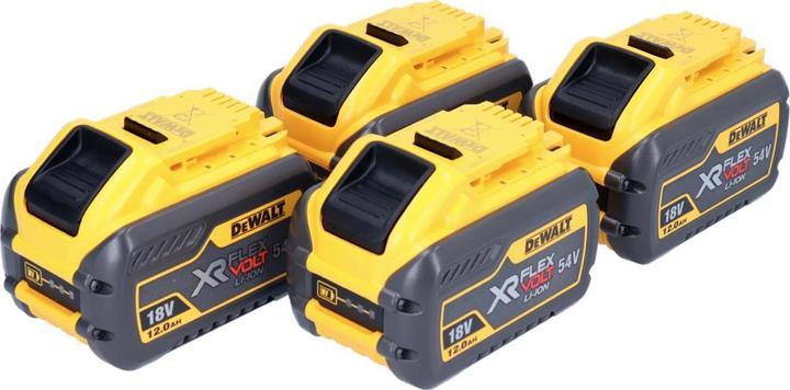 Actual product image DeWalt 4x DCB 548 battery 18 V / 54 V max. 12 Ah / 12000 mAh Li-Ion XR FLEXVOLT - with charge indicator (18 V)