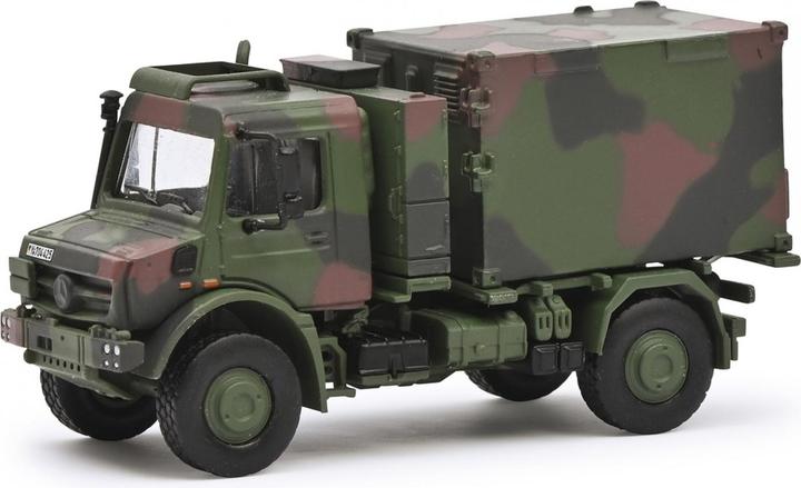 Actual product image Schuco Unimog 5023 radio container 1:87