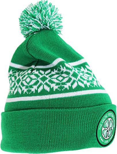 Actual product image Celtic FC Knitted hat with snowflake design (One size)