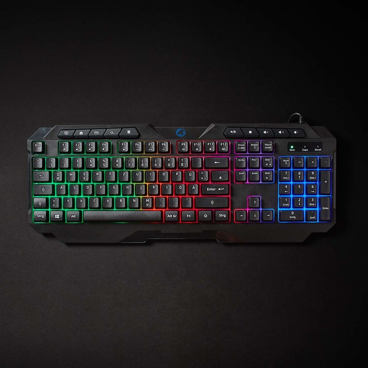 Produktbild Nedis Wired Gaming Keyboard | USB Type-A | Folientasten | LED | QWERTZ | DE-Layout | Netzkabellänge: (DE, Kabelgebunden)