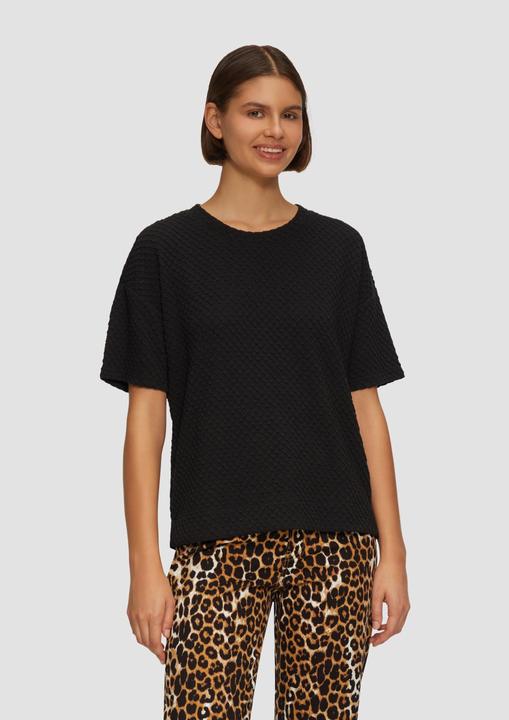 Actual product image S.Oliver Sweatshirt Sweatshirt mit Rundhalsausschnitt und strukturierter Oberfläche (32)