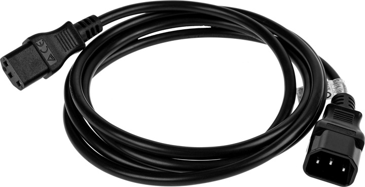 Actual product image Furber Extension Cable C13-C14 2.0 m Black (2 m, C14, C13)